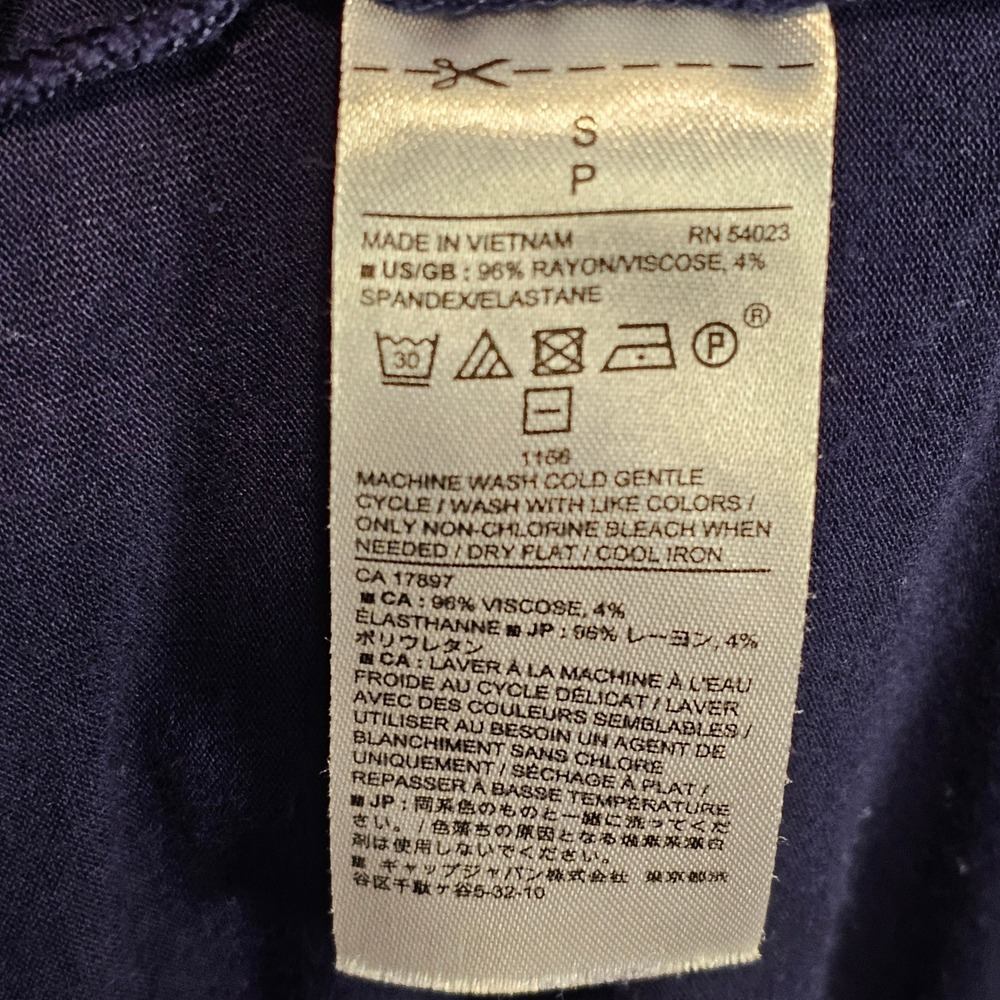 Banana Republic Navy Blue Pleated Keyhole Drawstring Waist Knit Dress Small - Picture 6 of 7
